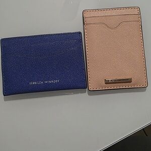 Rebecca Minkoff Blue and Pink Card Holder Set